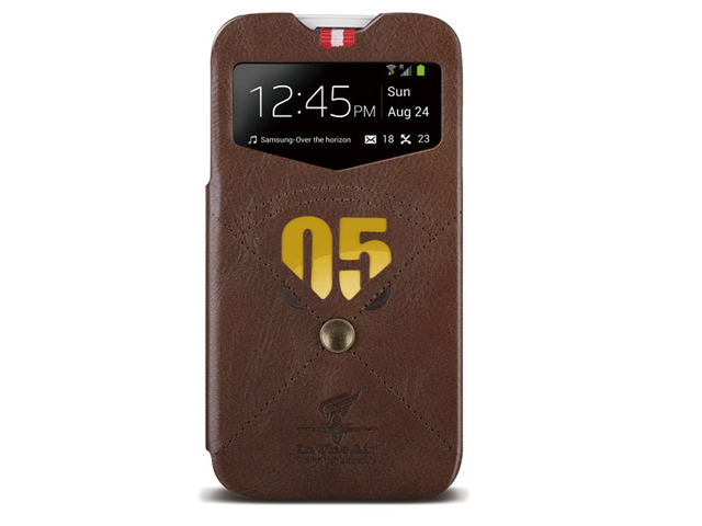 Чехол Nextouch InTheAir Code case для Samsung Galaxy S4 i9500 (темно-коричневый, кожанный)