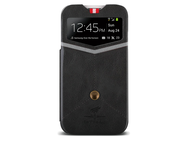 Чехол Nextouch InTheAir Sharp case для Samsung Galaxy S4 i9500 (темно-серый, кожанный)