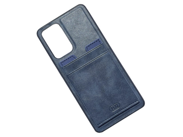 Чехол HDD Luxury Card Slot Case для Samsung Galaxy A72 (темно-синий, кожаный)