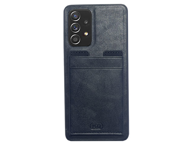 Чехол HDD Luxury Card Slot Case для Samsung Galaxy A52 (темно-синий, кожаный)