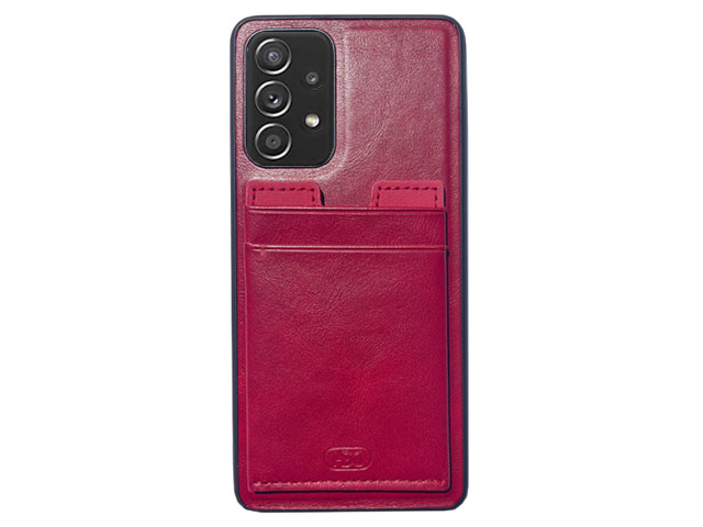 Чехол HDD Luxury Card Slot Case для Samsung Galaxy A52 (красный, кожаный)