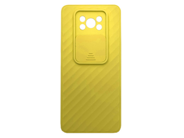 Чехол Yotrix DefenseCam для Xiaomi Poco X3 (желтый, гелевый)