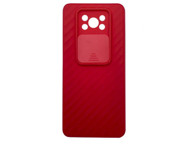 Чехол Yotrix DefenseCam для Xiaomi Poco X3 (красный, гелевый)