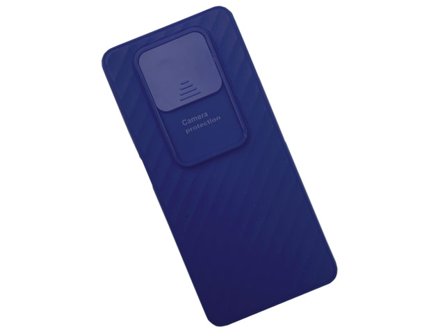 Чехол Yotrix DefenseCam для Xiaomi Poco X3 (темно-синий, гелевый)