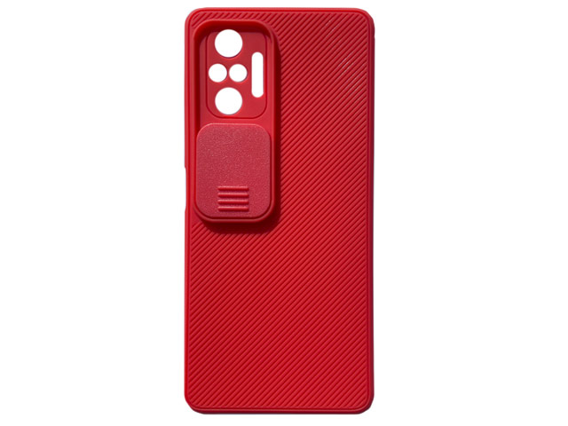 Чехол Yotrix DefenseCam для Xiaomi Redmi Note 10 pro (красный, гелевый)