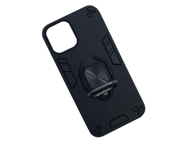 Чехол Yotrix Defender Ring для Apple iPhone 12 pro max (черный, пластиковый)
