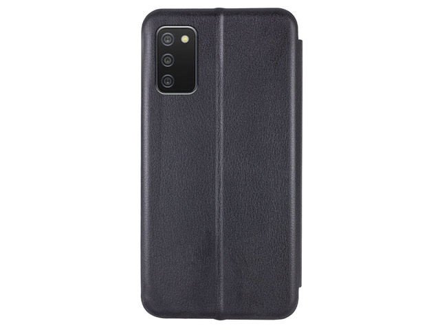 Чехол Yotrix FolioCase Plain для Samsung Galaxy A12 (черный, кожаный)