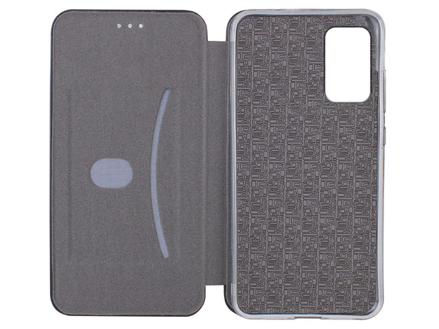 Чехол Yotrix FolioCase Plain для Samsung Galaxy A12 (черный, кожаный)