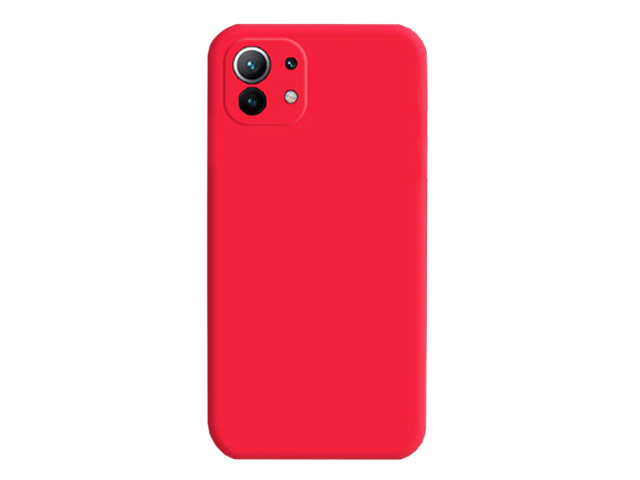 Чехол Yotrix LiquidSilicone Pro для Xiaomi Mi 11 lite (красный, гелевый)