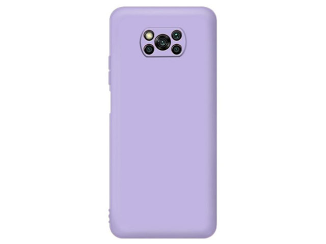 Чехол Yotrix LiquidSilicone Pro для Xiaomi Poco X3 (сиреневый, гелевый)