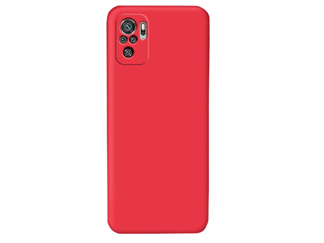 Чехол Yotrix LiquidSilicone Pro для Xiaomi Redmi Note 10/10S (красный, гелевый)