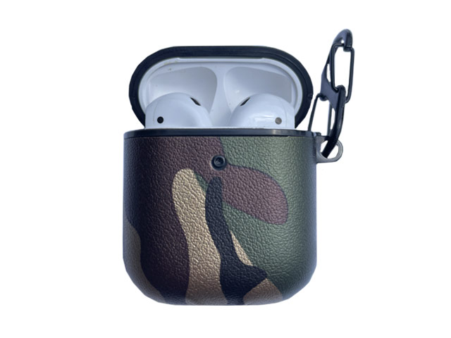 Чехол Synapse Defense Camo для Apple AirPods 1/2 (золотистый/зеленый, пластиковый)