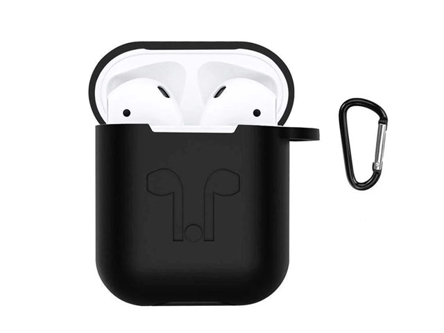 Чехол Synapse Buckle2 Case для Apple AirPods 1/2 (черный, силиконовый)