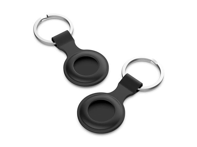 Чехол-брелок Synapse Anti-Lost Tracker case для Apple AirTag (черный, силиконовый)