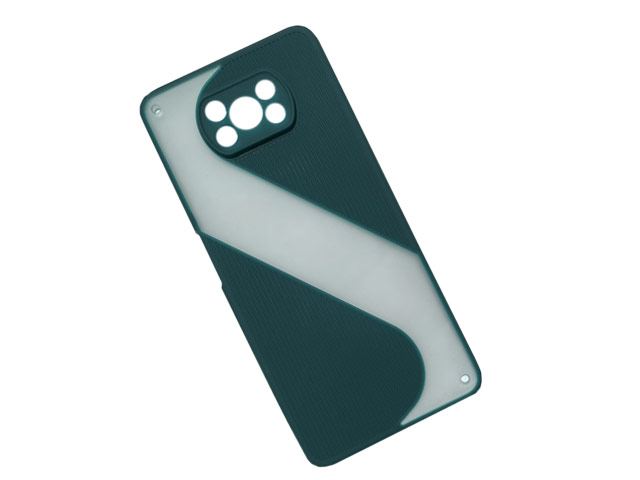 Чехол Yotrix SceneStyle case для Xiaomi Poco X3 pro (темно-зеленый, гелевый/пластиковый)