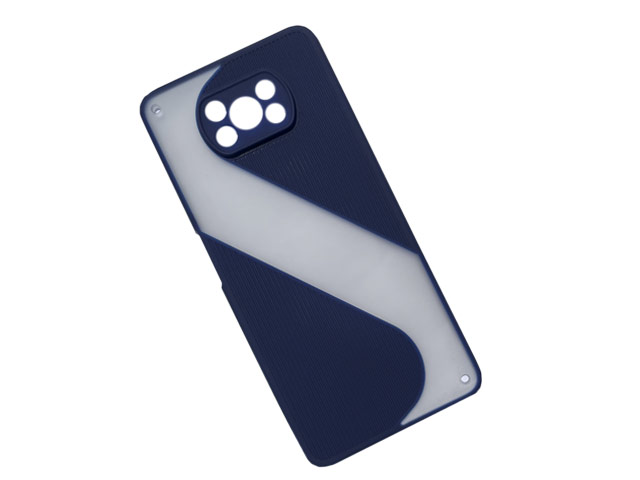 Чехол Yotrix SceneStyle case для Xiaomi Poco X3 pro (темно-синий, гелевый/пластиковый)