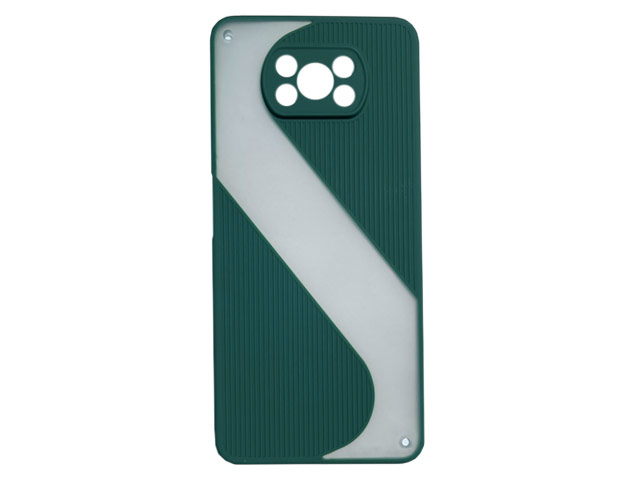 Чехол Yotrix SceneStyle case для Xiaomi Poco X3 (темно-зеленый, гелевый/пластиковый)