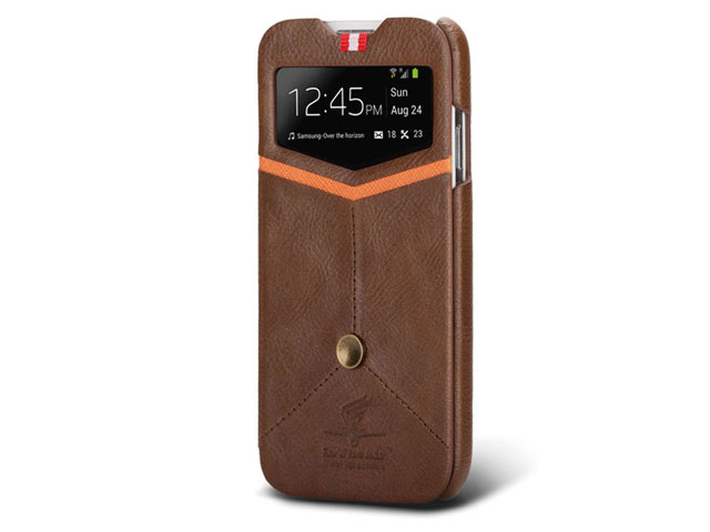 Чехол Nextouch InTheAir Sharp case для Samsung Galaxy S4 i9500 (темно-коричневый, кожанный)