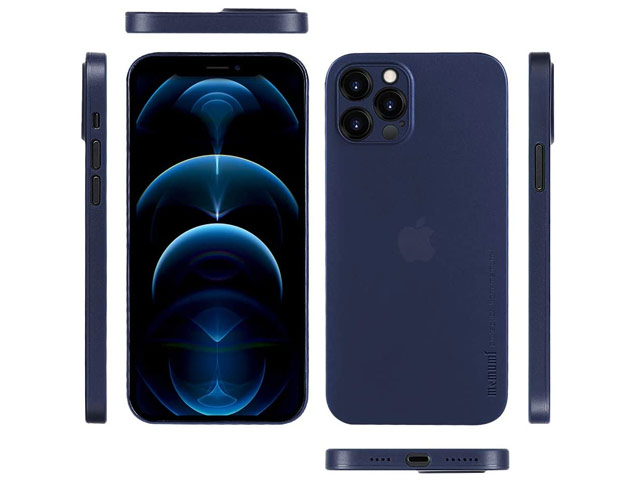 Чехол memumi Slim case для Apple iPhone 12 pro (темно-синий, пластиковый)