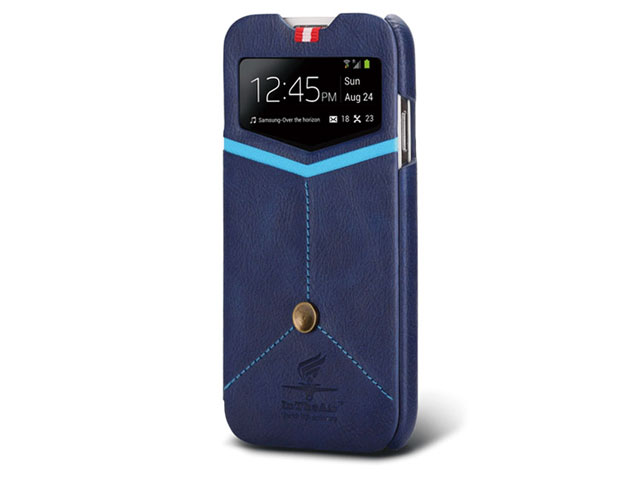 Чехол Nextouch InTheAir Sharp case для Samsung Galaxy S4 i9500 (темно-синий, кожанный)