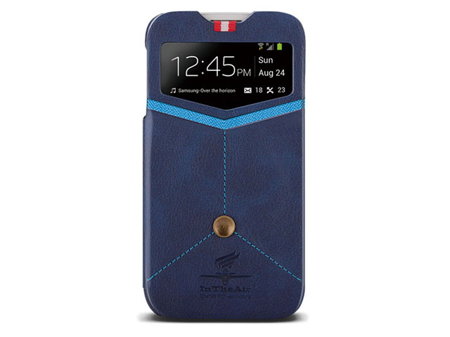 Чехол Nextouch InTheAir Sharp case для Samsung Galaxy S4 i9500 (темно-синий, кожанный)