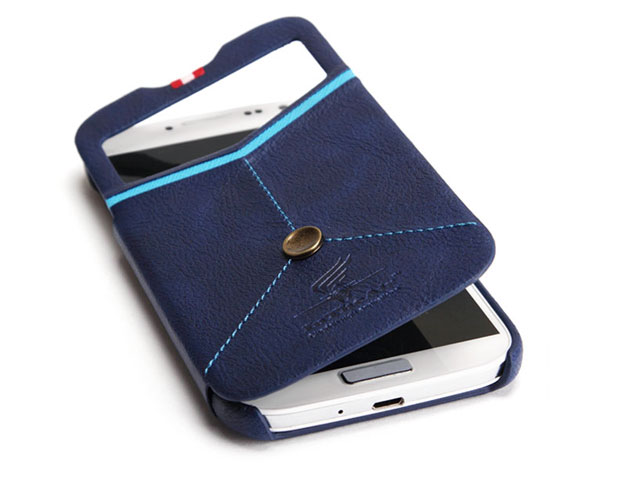 Чехол Nextouch InTheAir Sharp case для Samsung Galaxy S4 i9500 (темно-синий, кожанный)
