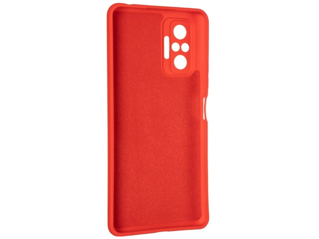 Чехол Yotrix LiquidSilicone Pro для Xiaomi Redmi Note 10 pro (красный, гелевый)