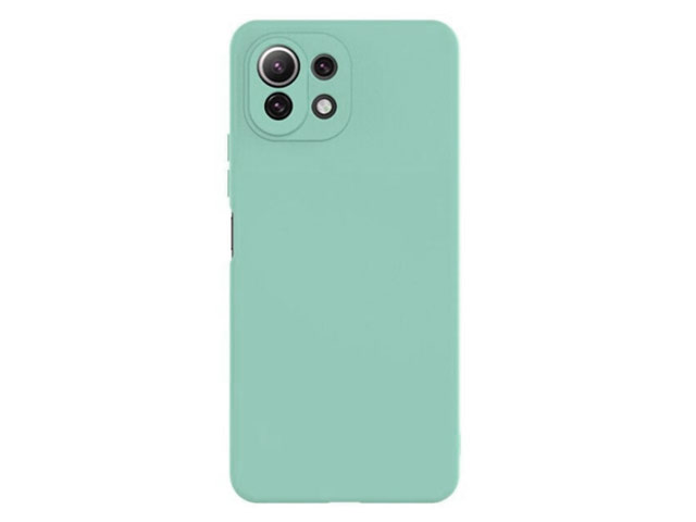 Чехол Yotrix LiquidSilicone Pro для Xiaomi Mi 11 lite (бирюзовый, гелевый)