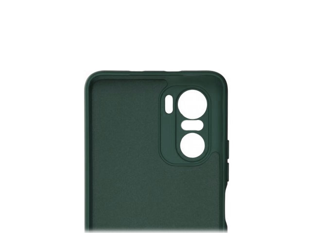 Чехол Yotrix LiquidSilicone Pro для Xiaomi Poco F3 (темно-зеленый, гелевый)