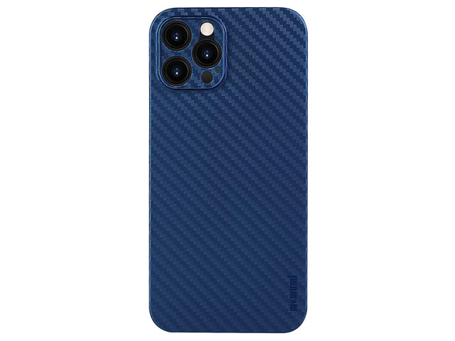 Чехол memumi Slim Carbon case для Apple iPhone 12 pro (темно-синий, пластиковый)