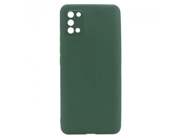 Чехол Yotrix LiquidSilicone Pro для Samsung Galaxy A03s (темно-зеленый, гелевый)