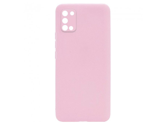 Чехол Yotrix LiquidSilicone Pro для Samsung Galaxy A03s (розовый, гелевый)