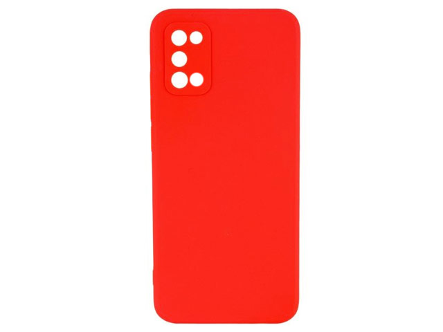 Чехол Yotrix LiquidSilicone Pro для Samsung Galaxy A03s (красный, гелевый)