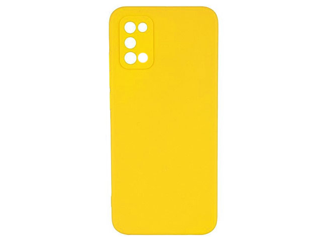 Чехол Yotrix LiquidSilicone Pro для Samsung Galaxy A03s (желтый, гелевый)