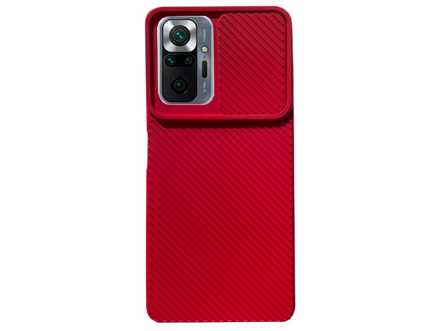 Чехол Yotrix DefenseCam 2 для Xiaomi Redmi Note 10 pro (красный, гелевый)