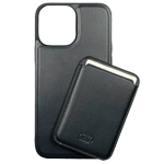 Чехол HDD Luxury Magnet Case для Apple iPhone 12 pro max (черный, кожаный)