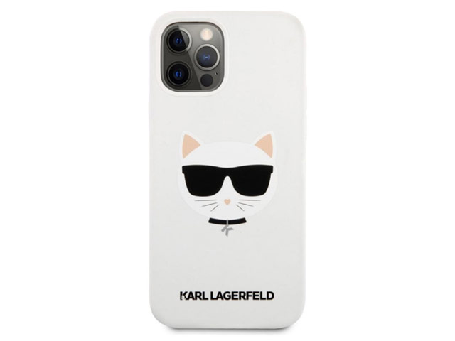 Чехол Karl Lagerfeld K/Choupette case для Apple iPhone 13 pro max (белый, силиконовый)