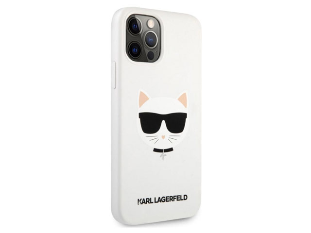 Чехол Karl Lagerfeld K/Choupette case для Apple iPhone 13 pro max (белый, силиконовый)