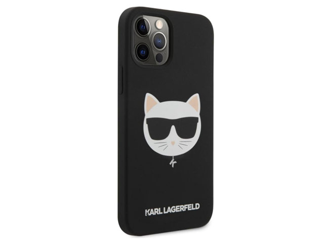 Чехол Karl Lagerfeld K/Choupette case для Apple iPhone 13 pro max (черный, силиконовый)