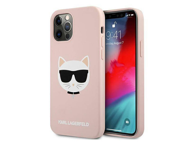 Чехол Karl Lagerfeld K/Choupette case для Apple iPhone 13 pro (розовый, силиконовый)