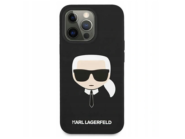 Чехол Karl Lagerfeld K/Ikonik case для Apple iPhone 13 pro max (черный, силиконовый)