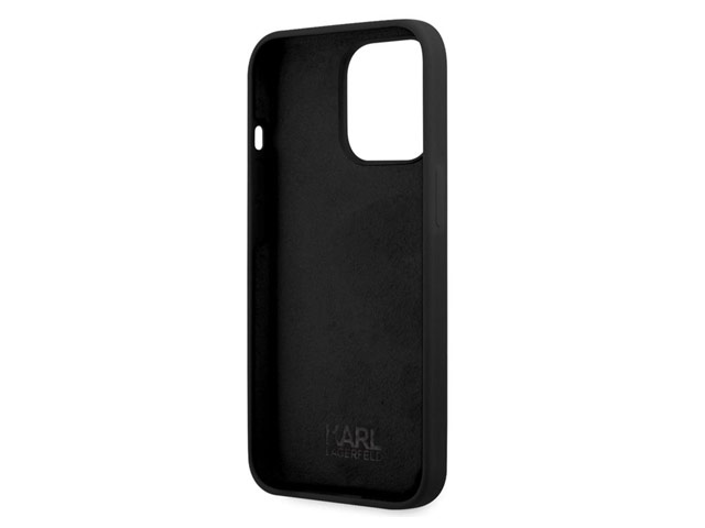 Чехол Karl Lagerfeld K/Ikonik case для Apple iPhone 13 pro (черный, силиконовый)