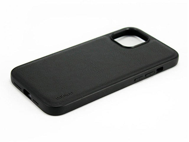 Чехол Coblue Leather Case для Apple iPhone 13 mini (черный, кожаный)