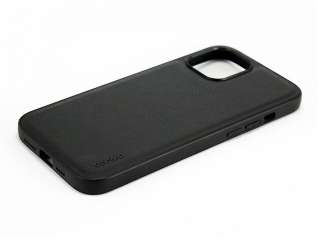 Чехол Coblue Leather Case для Apple iPhone 13 (черный, кожаный)