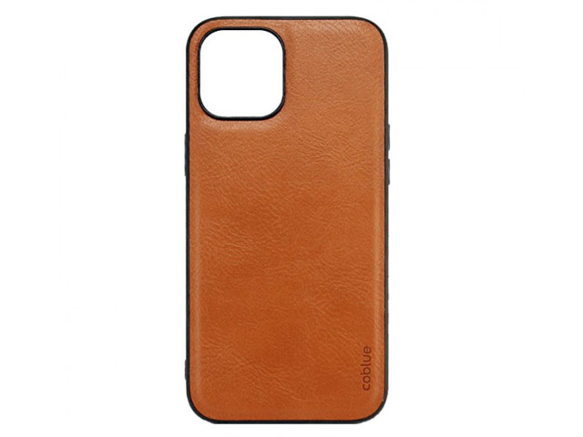 Чехол Coblue Leather Case для Apple iPhone 13 pro max (коричневый, кожаный)