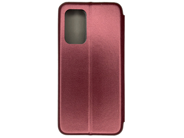 Чехол Yotrix FolioCase Plain для Samsung Galaxy A03s (бордовый, кожаный)
