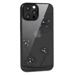 Чехол Devia Crystal Flora для Apple iPhone 13 pro max (черный, пластиковый)