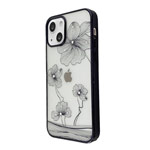 Чехол Devia Crystal Flora для Apple iPhone 13 (черный, пластиковый)
