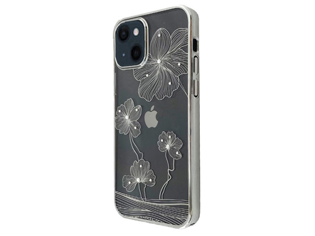 Чехол Devia Crystal Flora для Apple iPhone 13 (серебристый, пластиковый)