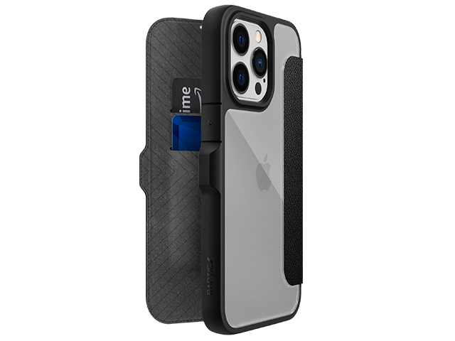 Чехол Raptic Urban Folio для Apple iPhone 13 pro max (черный, кожаный)